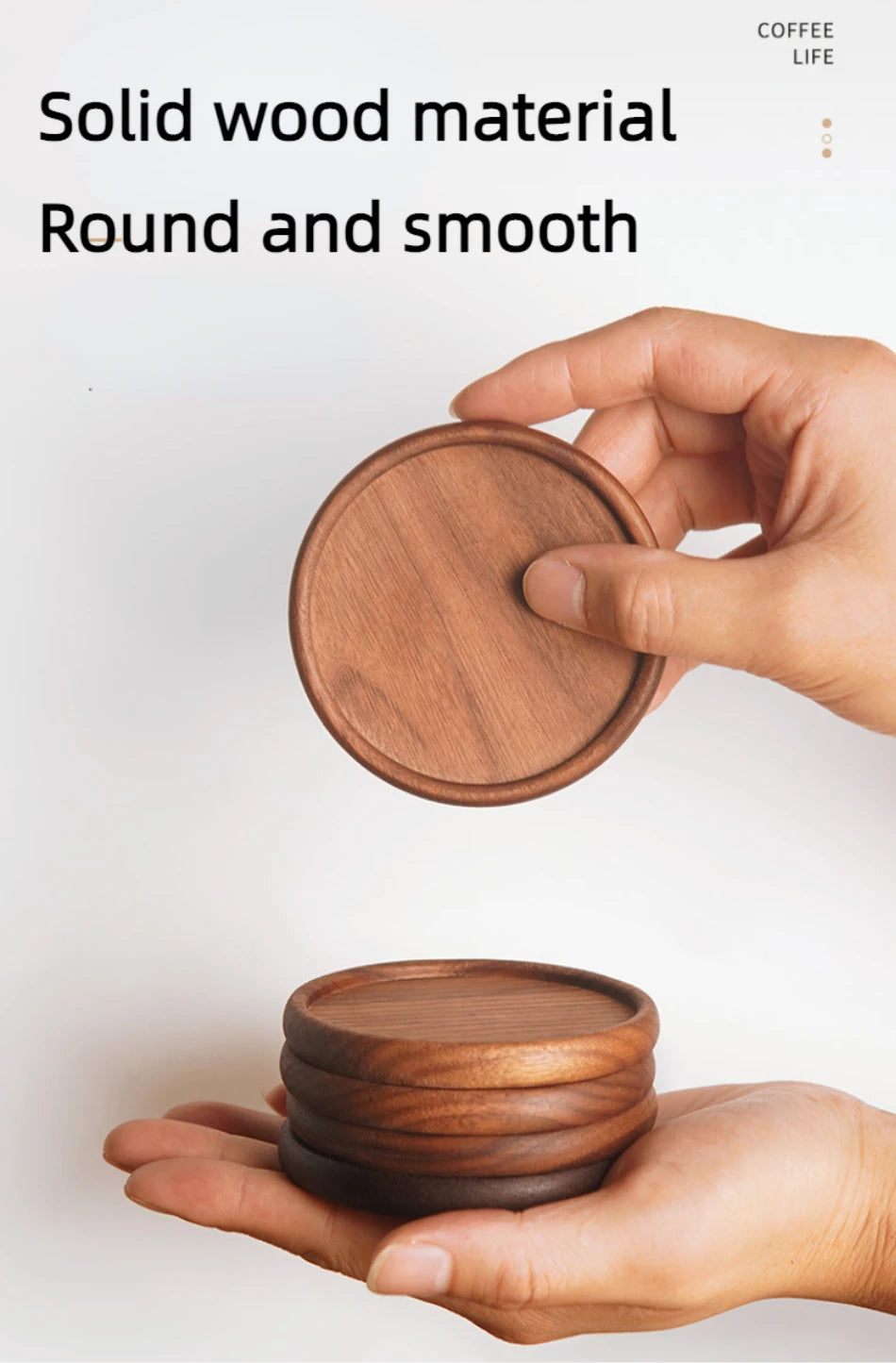 TIME OWNER Tea Coffee Cup Pad Placemats Decor Walnut Beech Wood Coasters Durable Heat Resistant Square Drink Mat Bowl Teapot.