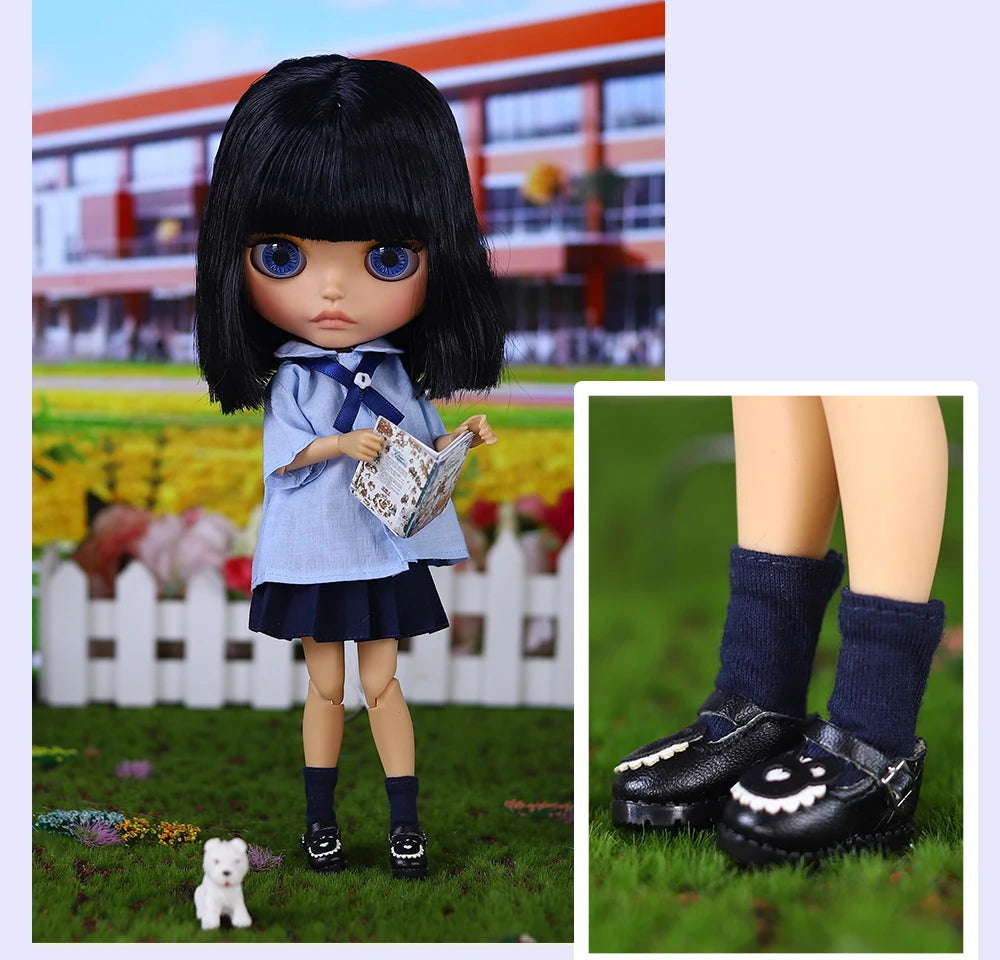 ICY DBS Blyth Doll BJD Joint Body tan Skin Matte Face Set Doll 1/6 30cm Girl Gift Anime SD