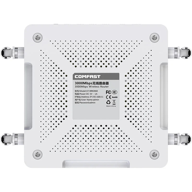 Comfast 3000Mbps  WiFi6 Wireless MESH Router 2.4G/5.8G WPA3 Signal 4 Antenna 4 Gigabit Port Wifi repetidor Roteador CF-WR630AX
