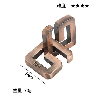 Alloy Metal Unlocking Toys Brain Teaser Metal Puzzle Toys Children Adult Funny Gift IQ Challenge Game
