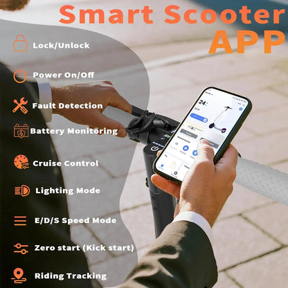 LP60XB Updated Seat Storage Box Electric Scooter 25KM Longe Range Power Kick Scooter Tire Shock Absorption 350W 31KM/H Scooter.