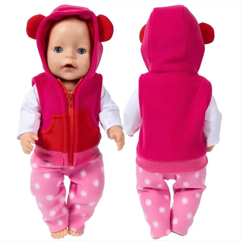 40 cm reborn baby doll bathrobe for 17 inch bebe doll clothes children gift toys wear.
