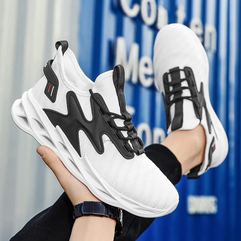 YRZL Sports Shoes Men Mesh Breathable Athletic Sneakers Lightweight Soft Sole Comfortable Walking Running Shoes for Men Non Slip.