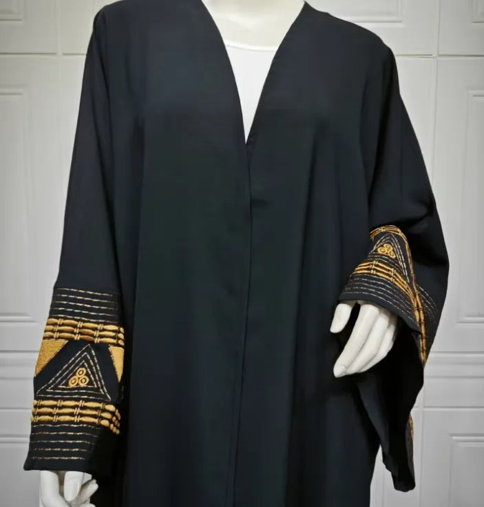 Dubai Open Abaya Embroidery Long Cardigan Women Muslim Dress Kimono Jalabiya Ramadan Kebaya Caftan Marocain Femme Robe Abayas.