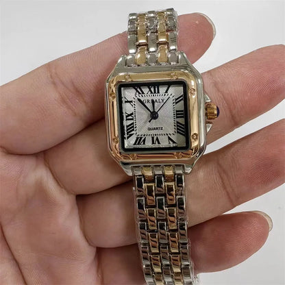 Women Watch Light Luxury Brand Business Gold Stainless Steel Ladies Fashion Quartz Watches Female Clock Bracelet Wristwatch.