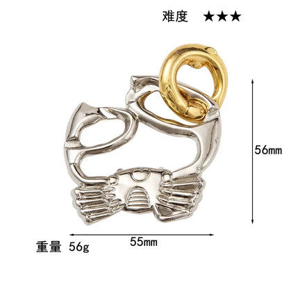 Alloy Metal Unlocking Toys Brain Teaser Metal Puzzle Toys Children Adult Funny Gift IQ Challenge Game.