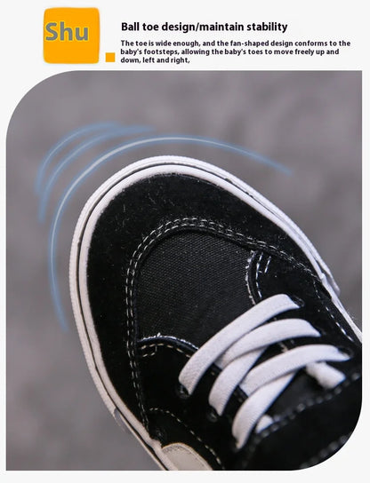 Children's Canvas Shoes Boys Board Shoes New Net Red Low Gang Middle and Large Children Baby Girls Board Shoes Parent-Child Shoe.