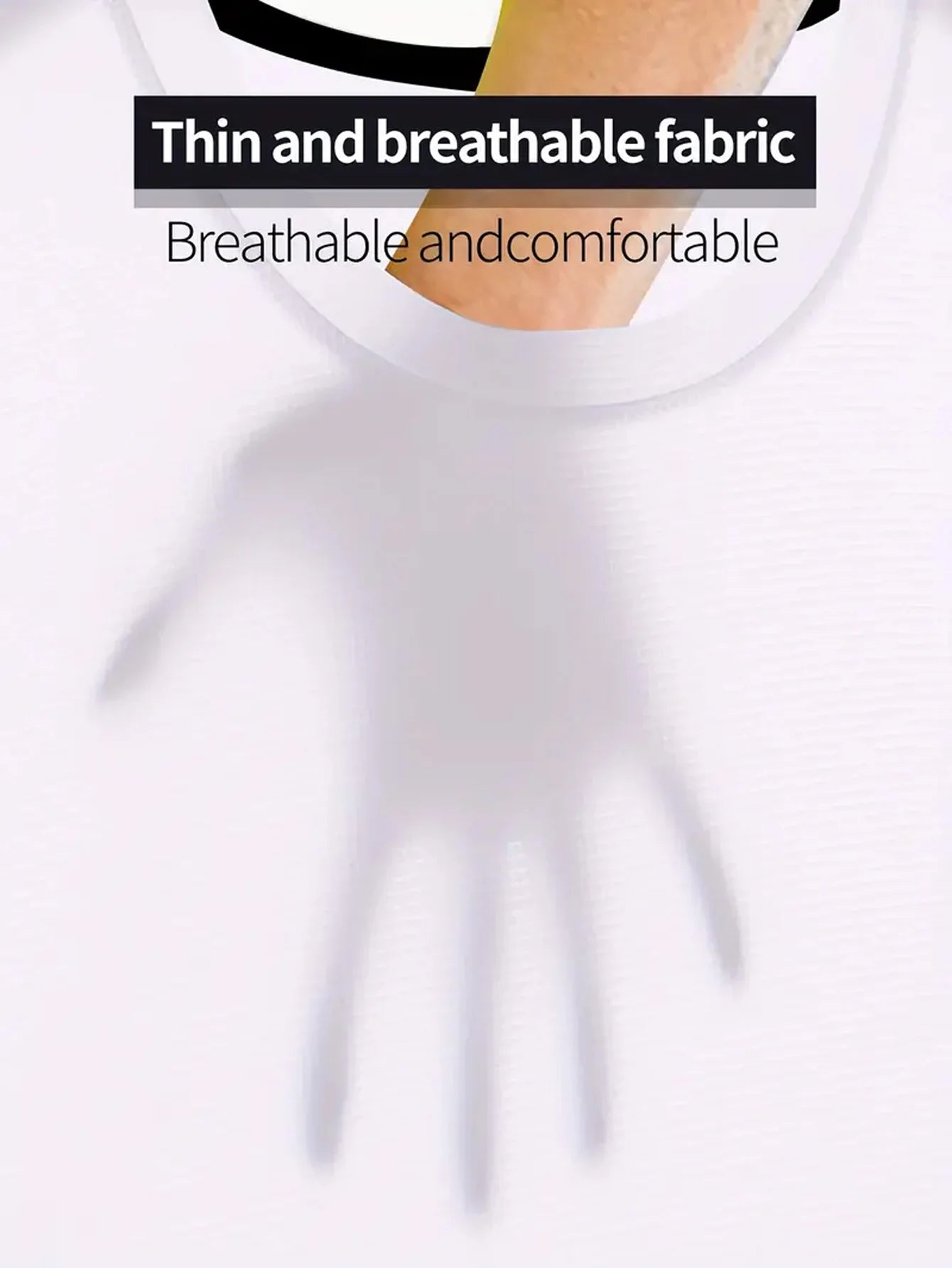 Round Neck T-Shirt 6-Piece White Ultra-Light Men's Quick-Drying Breathable Sweat-Absorbent Shirt Suitable for Fitness Gym and Ru.