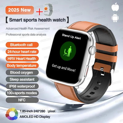 2025 New Iatrology Grade Smart Watch Women Blood pressure Blood oxygen Fat Heart Rate Menstrual Tracking BT Call Bracelet Ladies