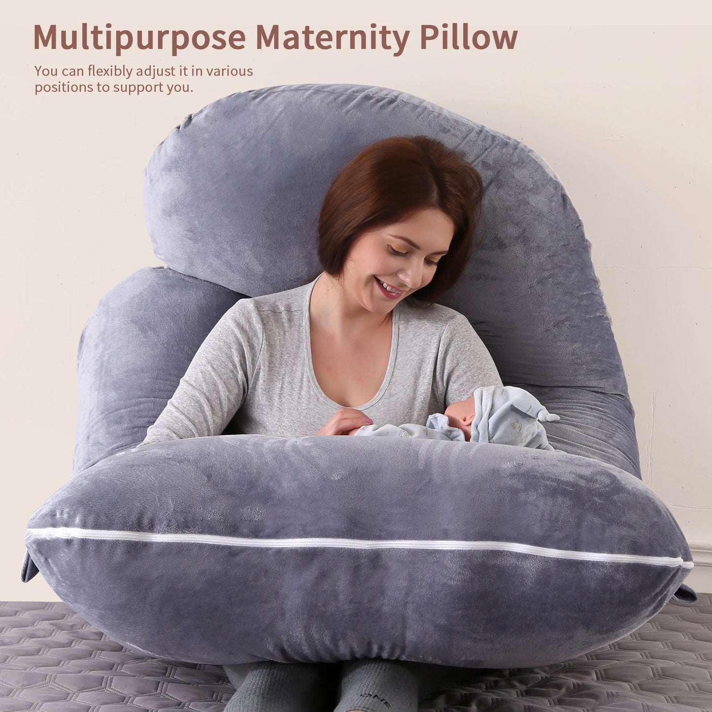 Pregnancy Pillows for Sleeping, G Shaped Full Body Maternity Pillow with Removable Cover - Support for Belly for Pregnant Women.