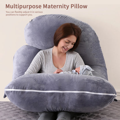 Pregnancy Pillows for Sleeping, G Shaped Full Body Maternity Pillow with Removable Cover - Support for Belly for Pregnant Women.
