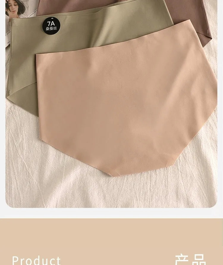 Seamless Soft Underpants Lingerie Underwear Ultral Thin Women's Panties Sexy High Elastic Invisible Briefs.