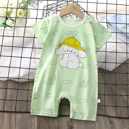 Neugeborenen Sommer Baby Junge Mädchen Cartoon Kurzarm Spielanzug-bodysuit Overall Overall Einem Stück Outfit Kleidung.