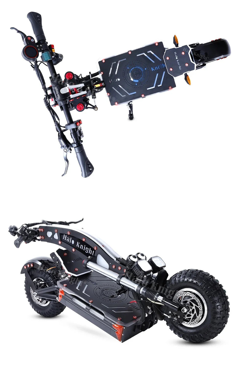 Halo Knight T107Max Electric Scooter Adult 14 Inch Off road Tires E-Scooter  for Men 4000W 72V 50 AH Foldable City EScooter