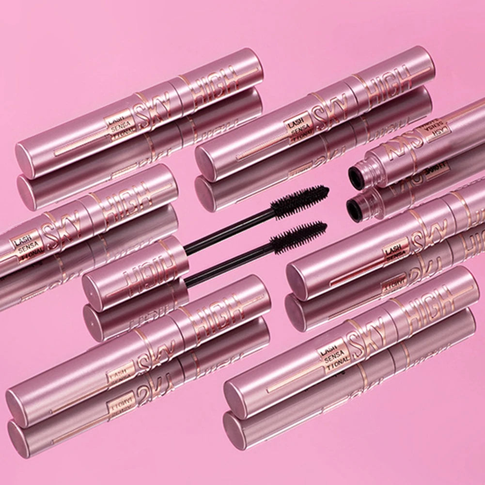 Natural Thick Curling Mascara Makeup Non-Smudge Brushes Lengthens Eyelashes Waterproof Fast Dry Black Curling Mascara Cosmetics.