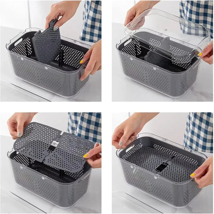 12/22 in 1 Multifunctional Vegetable Cutter Manual Food Chopper Potato Shredder Vegetable Slicer with Container Kitchen Gadget.