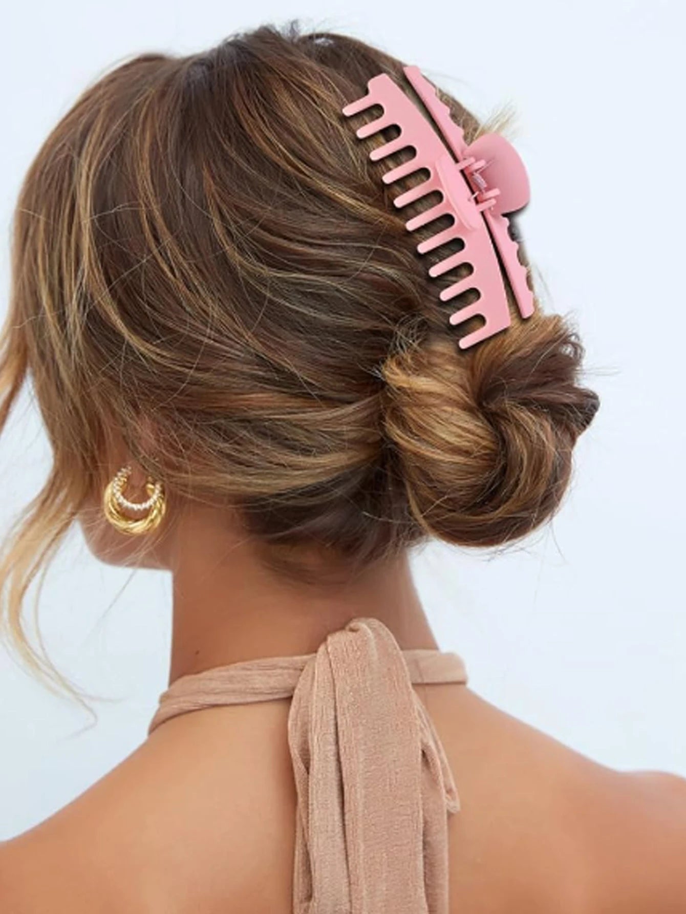 1 Set Pink Hair Accessories Set For Women Girls Hair Claw Hair Tie,Hair Scrunchies Rubber Band For Hair Fashion Hair Accessories.