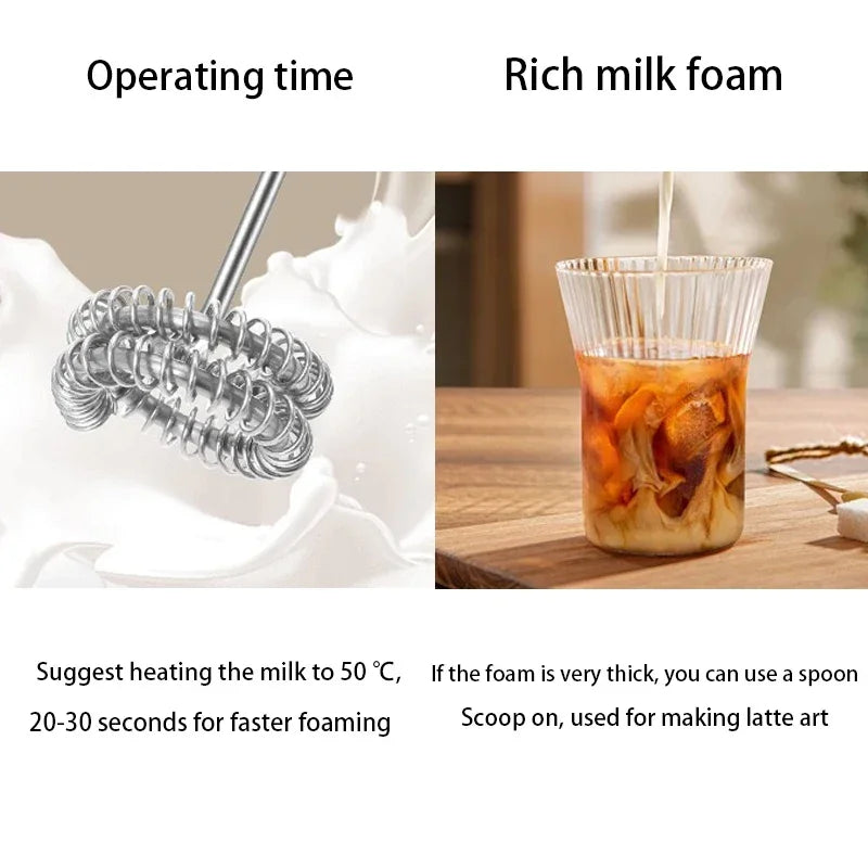 Xiaomi Cordless Electric Milk Frother Hand Mixer Whisk, USB 3 Speeds Handheld Milk Foamer for Coffee Cappuccino Mini Blender.