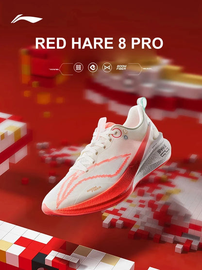 Li-Ning Männer RED HARE 8PRO Racing Laufschuhe BOOM FIBER Kissen Stabile Sportschuhe Leichte Anti-Rutsch Tragbare Turnschuhe ARPV003.
