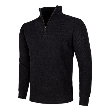 VOBOOM Men's Casual Slim Fit Basic Tops Knitted Lightweight Crewneck Twist Sweaters Turtleneck Pullover Sweater.