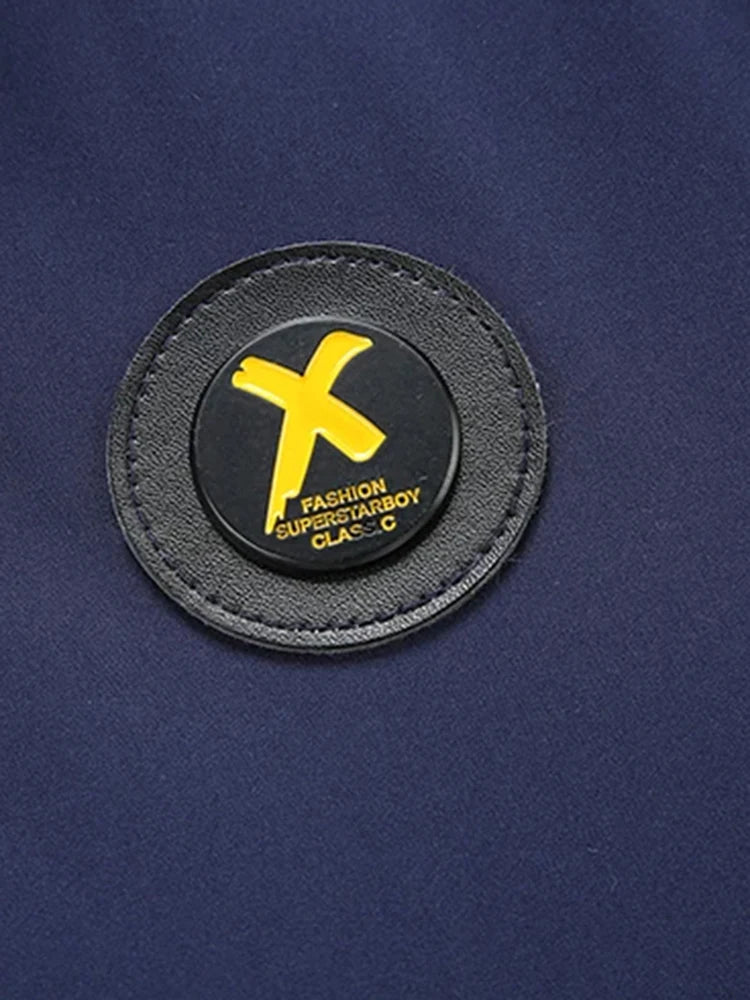 2024 New Men's Padded Cotton Clothing Fashion Casual Solid Color Windproof Lapel Long-Sleeved Jacket Street Beat Men's.