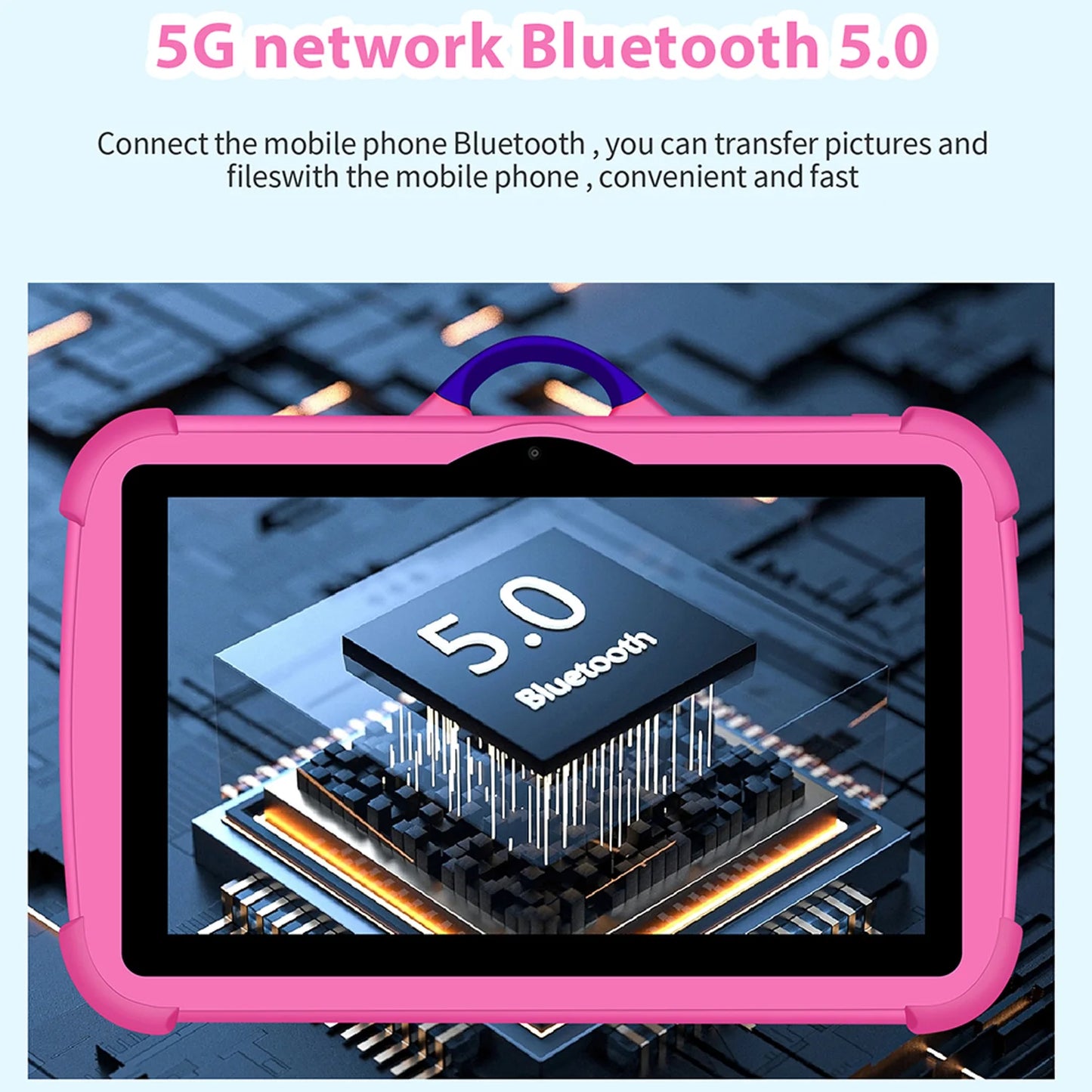 New Cartoon Pattern Kids Tablet 7 Inch Quad Core 4GB RAM 64GB ROM Android Learning Education Games Tablets Children's Gifts.