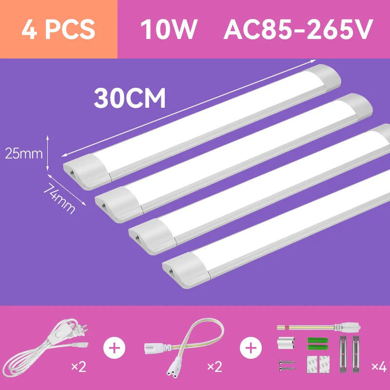 Dimmable Led Light Tube with Remote`Control Home 110-220V Ceiling Fixture LED Light Bar for Kitchen Garage Bedroom Cabinet light.