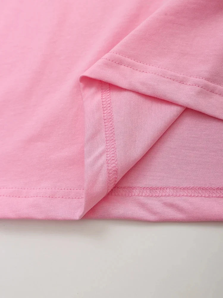 HH Women Casual Sport Pant Suit Vintage Solid Short Sleeve O Neck T-Shirt + Drawstring Jogging Pants Woman Commuting Sets.