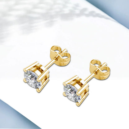 Szjinao Real Full 18k Gold Earrings AU750 Moissanite Diamond Real Gold Women Jewelry Certifid K Gold Luxurious Valentines Gifts.