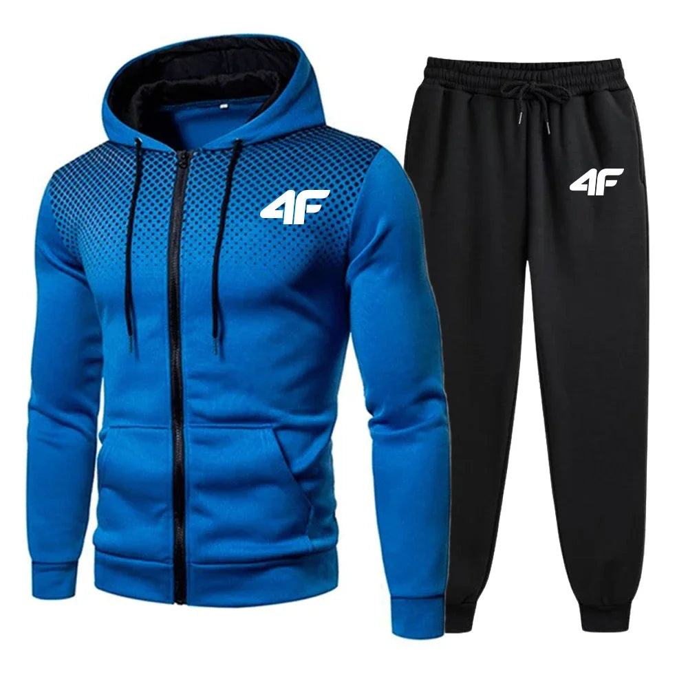 Men's Tracksuit Hooded Casual Hot Sale Single Piece Zipper Sweatshirt And Daily Single Sweatpants Comfort Outdoor Jogging Sports.