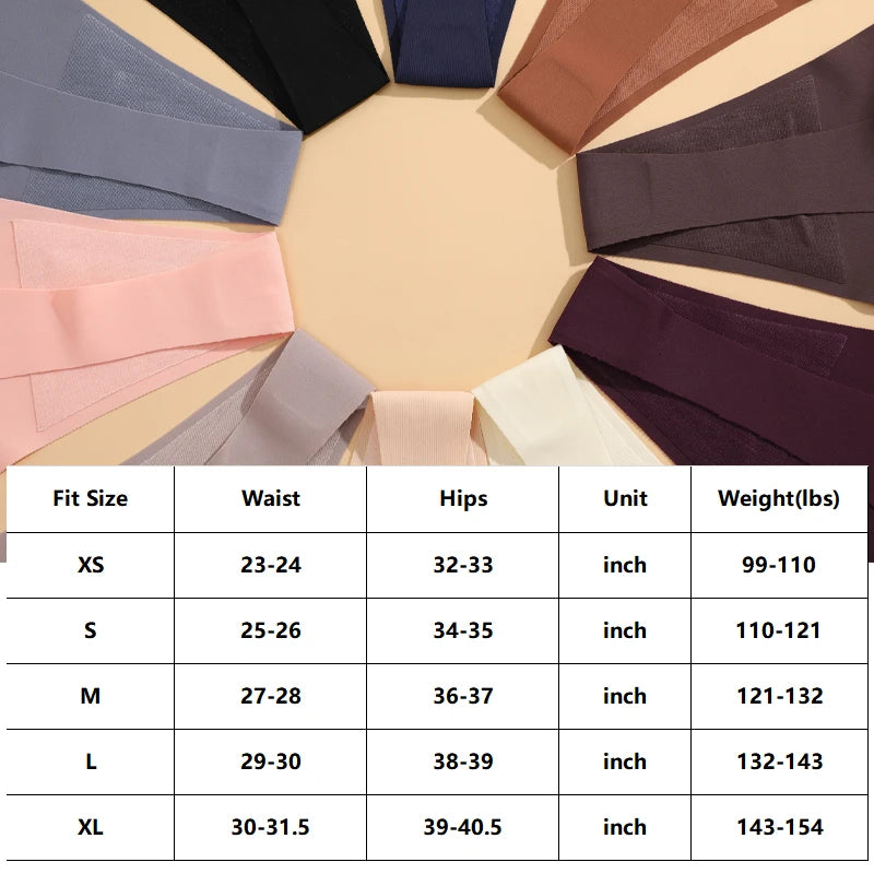 4PcsSet Seamless Ultra-thin Underwear Women Sexy Thin Belt Panties Female High Stretch Thongs Girls Breathable G-String Lingerie.