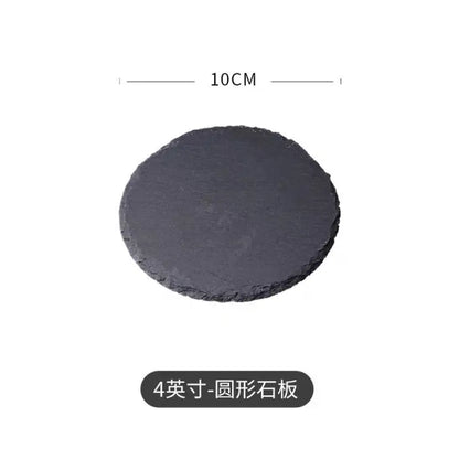 Japanese And Korean Style SLATE Plate Dessert Sushi Flat Western Food Black SLATE Plate Tableware