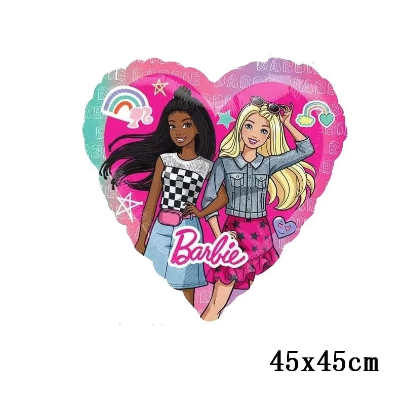 9 Stück Barbie Geburtstag Party Dekor Barbie Aluminiumfolie Ballon 32 Zoll Pink Zahlenballon Mädchen Pink Party Dekor Supplie.