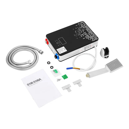 6500W 220V Electric Instant Hot Water Heater  Shower Bathroom Faucets Kitchen Tap Digital Display Temperature Automatic