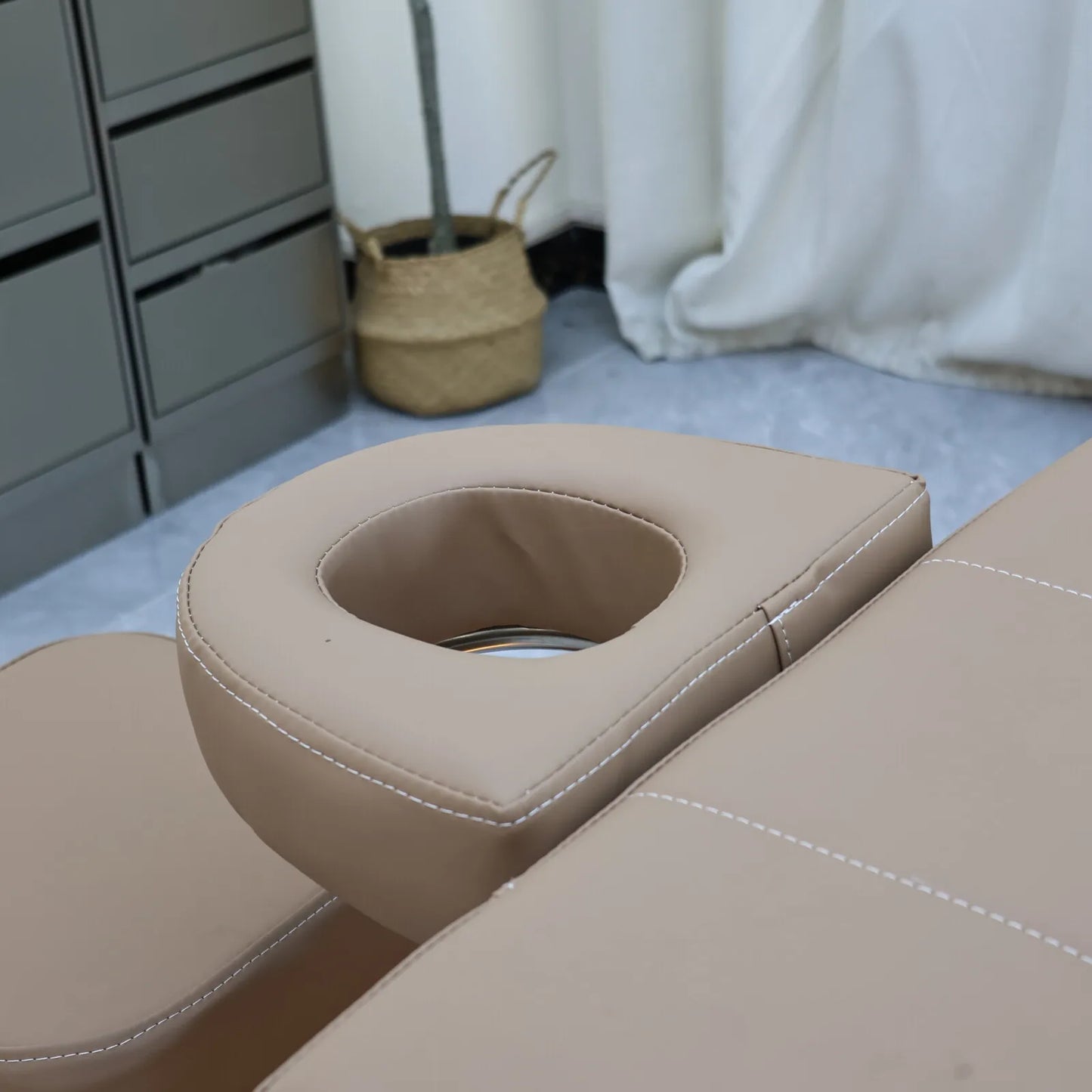 Elektrisches Lift-Shampoo-Bett, All-in-One-SPA-Salonmöbel mit Massage- und Wassercirculation, Waschbecken, Kopfbegasung und Fußbad