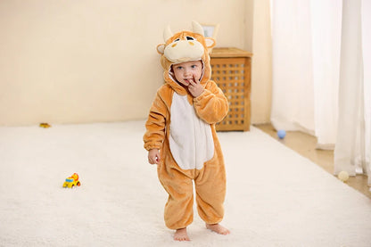 MICHLEY Winter Baby Strampler Mit Kapuze Flanell Cosplay Kleinkind Infant Kleidung Insgesamt Bodys Overall Kostüm Für Kinder Mädchen Junge
