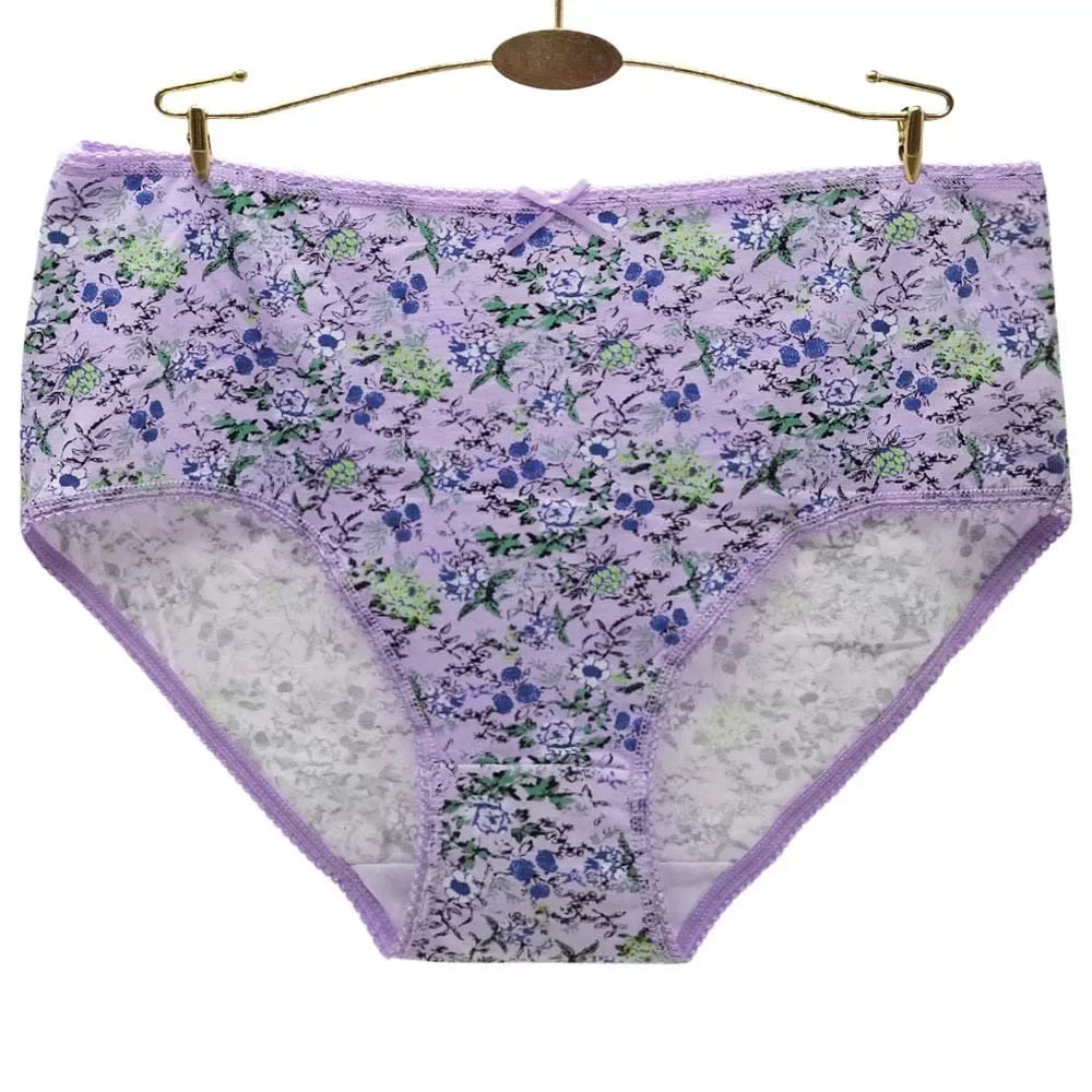 Women Panties Cotton Underwear Plus Size Briefs Female Knickers Lady Lingerie Girl intimate Underpants 3 Pieces/lot.