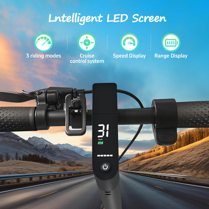 AOVOPRO HP07 Electric Scooter 600W Instantaneous Maximum Power 31KM/H 36V10.5Ah 35KM with Turn Signal Shock Absorption EScooter.