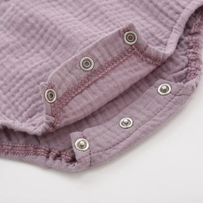 Sommer Solide Neugeborenen Baby 100% Baumwolle Leinen Bodys Junge Mädchen Ärmellose Strampler Overall Weiche Haut-freundliche Dünne Bequeme.