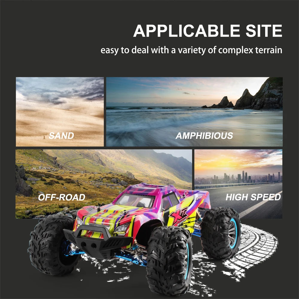 WLtoys  F21A 1:10 80KM/H RC Car 4WD 2.4G Metal Undercarriage Brushless Motor Remote Control High Speed Drift Monster Truck Toy.