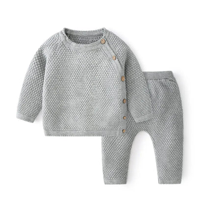 Baby Kleidung Sets Ensembles Baumwolle Frühling Neugeborenen Jungen Mädchen Kleinkind Kleidung Tops Und Hosen Gestrickte Pullover Baby Pyjamas Sets.