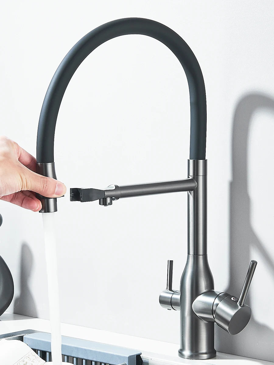 Filtered Kitchen Faucet Purification Tap With Magnetic Sprayer Kitchen Faucet Filtered Water Purification Feature Kitchen Tap
