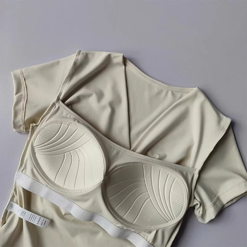 Sexy sports  Yoga Shirt Women Sports Bra Quick Dry Training Pilates Cover Up yoga shirts built in cup gym shirt  sports crop top.