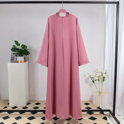 Muslim Abayas Long Maxi Prayer Dress Women Kaftans with Belt Full Sleeve Islamic Clothing Women Jilbabs Ramadan Dresses.