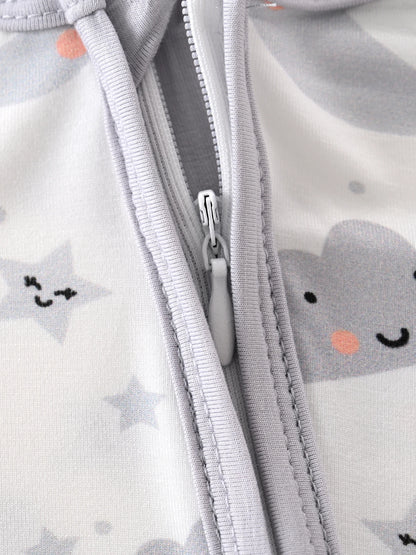 Neugeborenes Baby-Body mit Reißverschluss für alle Jahreszeiten, Jungen, langärmelig, Strampler, Kleidung, Mädchen, Rundhals-Body, 0–1–3–6 Monate.