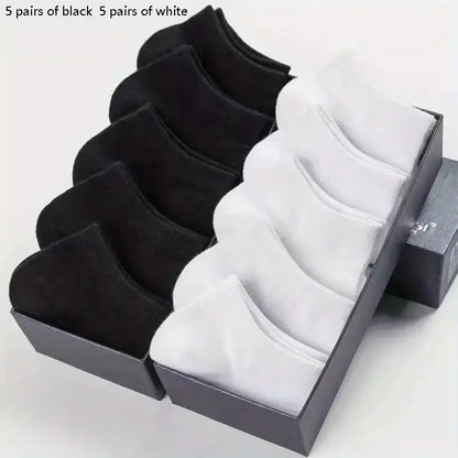 10/20/30/40/60 Pairs Of Unisex Solid Color Socks Comfy Breathable Soft Sweat Absorbent Socks For Daily And Outdoor Wearing.
