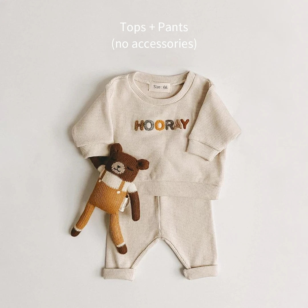2024 Spring Fashion Baby Clothing Baby Girl Boy Clothes Set Newborn Sweatshirt + Pants Kids Suit Outfit Costume Sets Accessories.