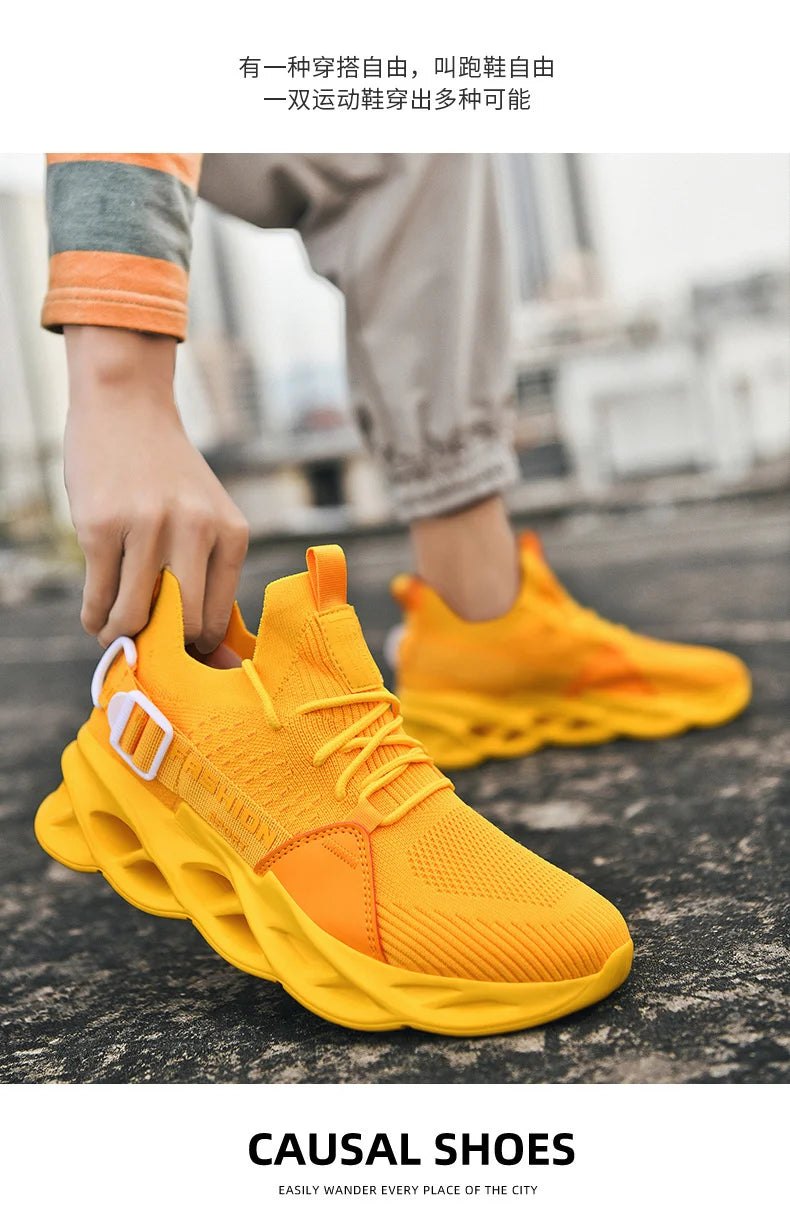 Men Shoes Breathable Fashion Mesh Running Shoes Man High Quality Unisex Light Tennis Baskets Athletic 2023 Sneakers for Men.