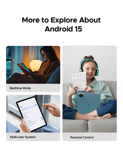 Doogee Tab A9 Pro+ Tablet Pc 11-Inch Android 15 30Gb Ram(6+24) 128Gb Rom 8580Mah Battery Widevine L1 Support Tablet Dual Speakers