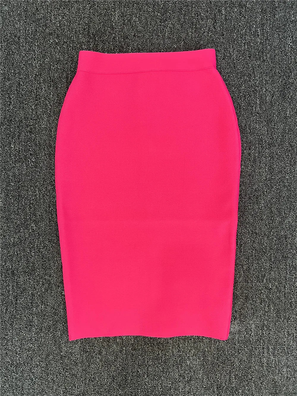 60CM Knee Length Stretch Bandage Skirts Women Candy Color Bodycon Pencil Skirt Ladies Elegant Office Business Formal XL XXL.